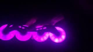 Светящиеся колеса для роликов фиолетового цвета / LED roller wheels Puyee