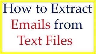 How To Extract Emails From Text