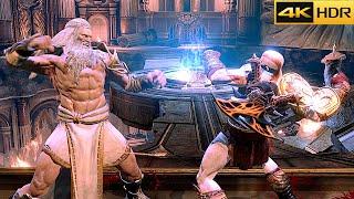 God Of War 3 Kratos Vs Zeus Final Boss Fight 4K 60FPS HDR