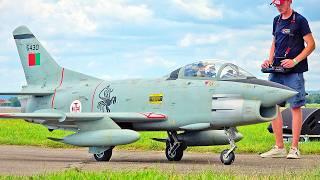 HUGE XXXL 49KG FIAT G-91 SCALE 1:2,7 RC TURBINE JET FLIGHT DEMONSTRATION