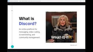 Using the Discord Platform to Support Learning and Culture in Higher Education