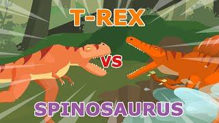 T-Rex vs Spinosaurus | T-Rex vs Dinosaurs Deathmatch | Dino Animation