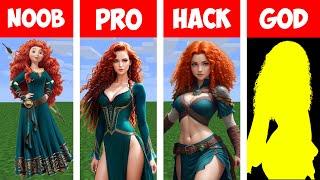 Princess Merida NOOB vs PRO vs HACKER vs GOD MINECRAFT Pixel Art