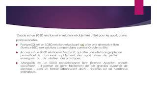 SGBDR : Introduction aux  bases de données relationnelles