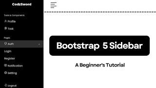 Sidebar Menu Using Bootstrap 5 | Bootstrap 5 Sidebar