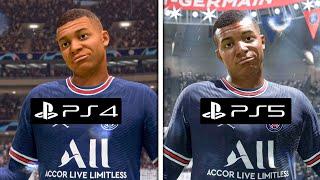 FIFA 22 PS5 vs PS4 Graphics and Player Animation Comparison (next gen vs old gen)