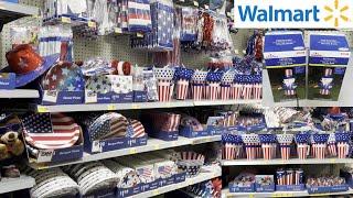 SHOP WITH ME WALMART FOURTH OF JULY | Walmart   Decor *Fourth of July Shop With ME