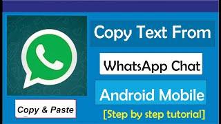 How To Copy Text From WhatsApp Chat in Android Mobile