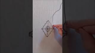 BLACKWORK EMBROIDERY | 16th Century Pattern Step by Step | #shorts