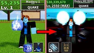 Level 1 to Max Level as Noob Bacon using only Quake Full Awaken | Full gear Ghoul V4 with Zero Robux