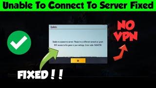 Fixed Unable To Connect To Server Please Try A Different Network Error Code : 154140716  PUBG Mobile