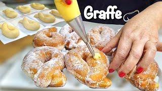 GRAFFE NAPOLETANE SOFFICISSIME  farcite con Crema e Nutella SOFT NEAPOLITAN DONUTS 