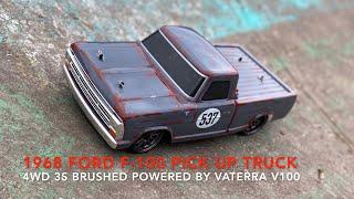 FORD F-100 Ranger Pick Up Truck 3S brushed powered by Vaterra V100 #vaterra #fordf100 #rc4x4