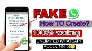 Create fake whatsapp account | Fake whatsapp without sim |  trick 100% working | unlimited whatsapp