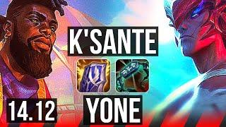 K'SANTE vs YONE (TOP) | 7/2/8, Rank 9 K'Sante, Godlike | JP Grandmaster | 14.12