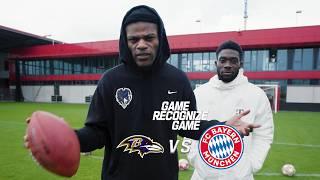 Lamar Jackson vs. @fcbayern Star Alphonso Davies in Ultimate Skills Challenge ️