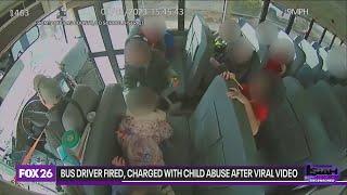 Bus driver fired, charged with child abuse after viral video