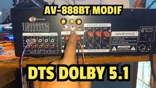 AMPLIFIER AV-888BT MODIF SUPPORT DTS DOLBY SURROUND 5.1