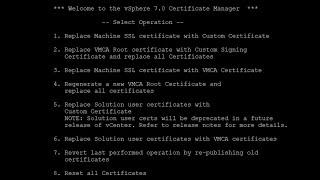 Replacing Vcenter certificates using Vcenter certificate manager