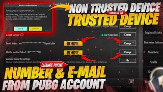 3rd Link Number Remove Without Authorized Device  | Number OR Email Change Trick  |  Live #pubg