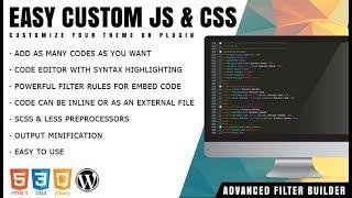 WordPress Easy Custom JS & CSS Plugin Showcase