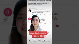 Paano mag apply sa Japan ng walang COE or Certificate of Employment?