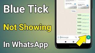 Blue Tick Not Showing In Whatsapp | Why Blue Tick Is Not Showing In Whatsapp