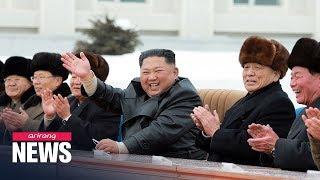 N. Korean leader Kim Jong-un celebrates completion of Township of Samjiyon County