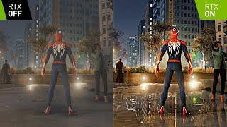 Spider-Man Remastered ►RTX OFF vs RTX ON Max Settings Ray Tracing Comparison RTX 3090 Ti PC Gameplay