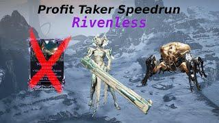 Profit-Taker Speedrun Rivenless in 57 seconds (with builds) | Warframe