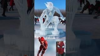 Superheroes but Ice sculpture Marvel & DC-All Characters #marvel #avengers#shorts