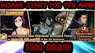 AMAZING START FOR THE 9TH ANNI CELEBRATION! 5500 ORBS! BLEACH BRAVE SOULS!!