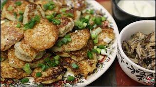 Ukrainian Potato Pancakes (Fritters) with Mushrooms: Crispy and Irresistible