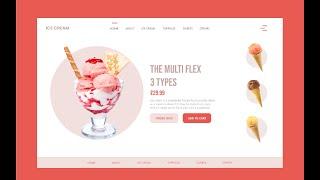 Ice cream Web UI Design in Adobe XD - Speed Art Tutorial - How to design in Adobe XD