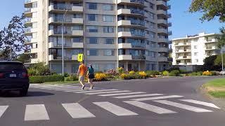 Driving in Oak Bay next to Victoria - British Columbia (BC) Canada - Coast & Houses/Property