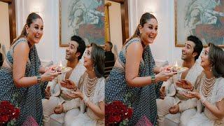 Kareena Kapoor doing greh Pravesh Puja of her Bhabi at Adar Jains Wedding with Karishma, Alia Bhatt