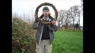 Holiday wreath from blackberry vines