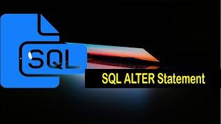 SQL ALTER Statement