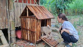 The 17-year-old single mother gardened, grew vegetables and built a house for her pet dog