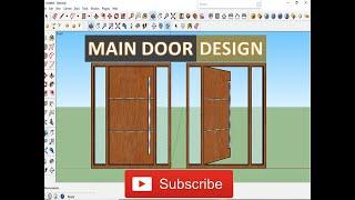 Sketchup Tutorial  Beginners--  DOOR DESIGN WITH FRAME II JS DESIGN