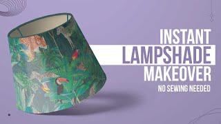 No Sew DIY Fabric Lampshade | Upcycle Crafts