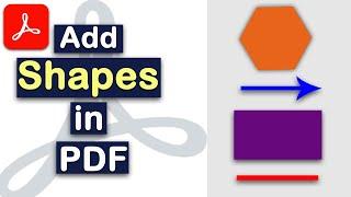 How to add shapes in pdf documents with Adobe Acrobat Pro DC