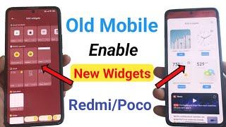 How to enable new widgets any redmi/Xiaomi | New widgets add in home screen poco redmi