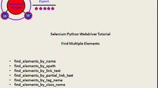 Selenium Python Webdriver Tutorial - Locating Multiple Elements