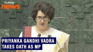 Priyanka Gandhi Vadra takes oath as Lok Sabha MP from Kerala's Wayanad