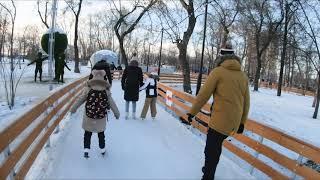 Каток в парке Терешковой. Воскресенье.