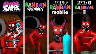 Garten of Banban 3 ALL Evil Banban ORIGINAL vs FNF vs MOBILE vs FANMADE | Banban vs FNF