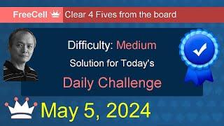 Microsoft Solitaire Collection: FreeCell - Medium - May 5, 2024