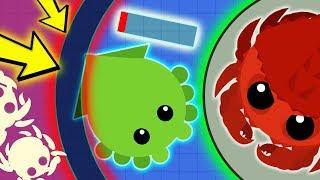 Mope.io STUNNING TRICK CRAB ON THE ROCK! | NEW T-REX AND DINO GLICH (Funny Mope.io Kills)