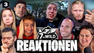 ALLE Reaktionen der Teilnehmer auf Folge 3 - 7 vs. Wild - Crashed